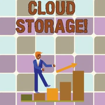 Handwriting text writing Cloud Storage. Concept meaning the digital data is Stockillustratie