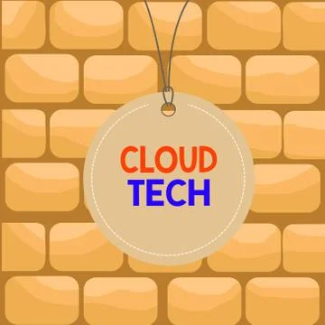 Handwriting text writing Cloud Tech. Concept meaning storing and accessing data Stock Illustration