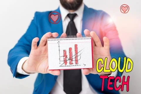 Handwriting text writing Cloud Tech. Concept meaning storing and accessing data Foto stock