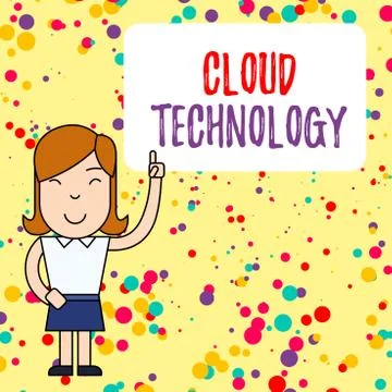 Handwriting text writing Cloud Technology. Concept meaning storing and accessing Stock Illustration