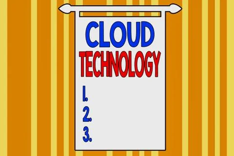 Handwriting text writing Cloud Technology. Concept meaning on deanalysisd Stock Illustration