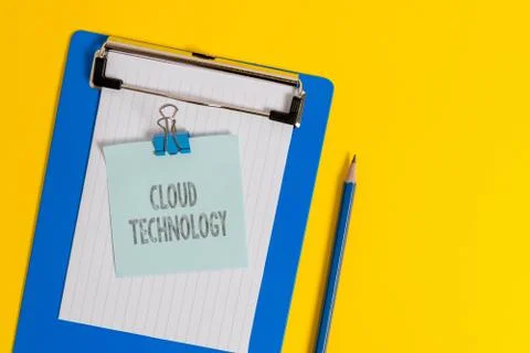 Handwriting text writing Cloud Technology. Concept meaning storing and accessing Stockfoto's