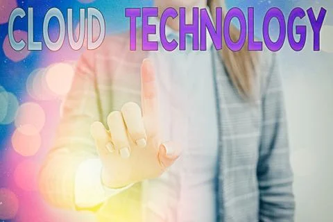 Handwriting text writing Cloud Technology. Concept meaning storing and accessing Stockfoto's