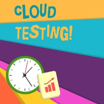 Handwriting text writing Cloud Testing. Concept meaning is the assessment of a Stock Illustration