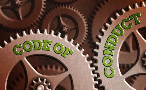 Handwriting text writing Code Of Conduct. Concept meaning set of principles are イラスト素材