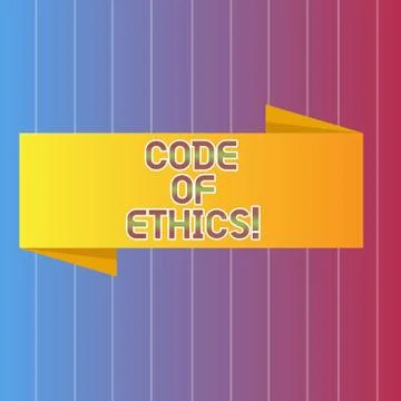 Handwriting text writing Code Of Ethics. Concept meaning Moral Rules Ethical Stock Illustration
