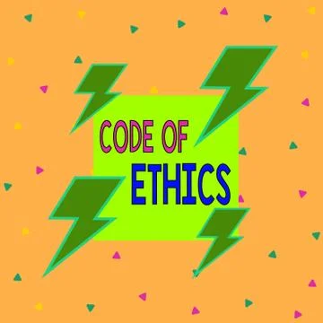 Handwriting text writing Code Of Ethics. Concept meaning basic guide for イラスト素材