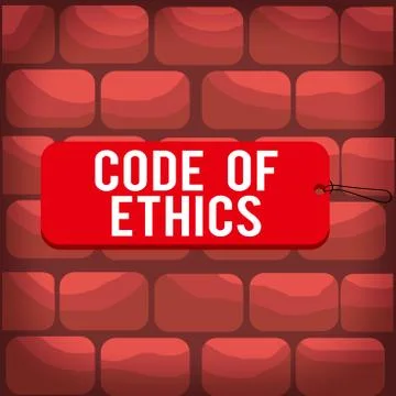 Handwriting text writing Code Of Ethics. Concept meaning basic guide for Stock Illustration