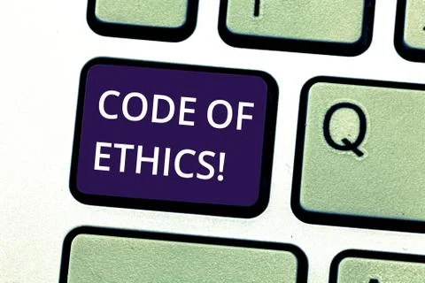Handwriting text writing Code Of Ethics. Concept meaning Moral Rules Ethical 写真素材