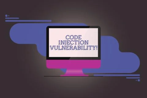 Handwriting text writing Code Injection Vulnerability. Concept meaning Stock-Illustration
