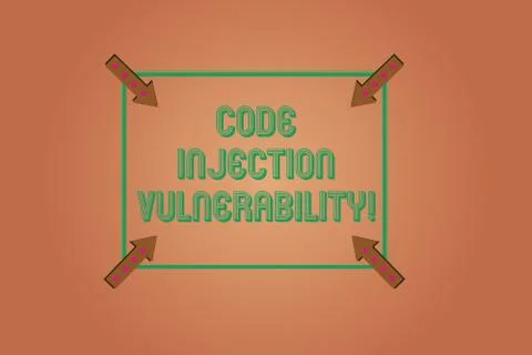 Handwriting text writing Code Injection Vulnerability. Concept meaning Stock Illustration