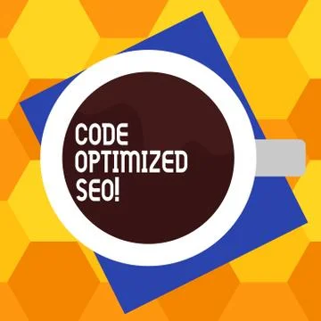 Handwriting text writing Code Optimized Seo. Concept meaning process of 스톡 일러스트