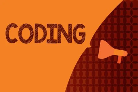 Handwriting text writing Coding. Concept meaning assigning code to something for Stock Illustration