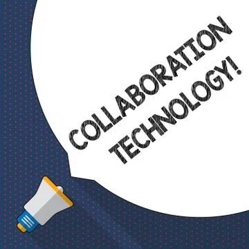 Handwriting text writing Collaboration Technology. Concept meaning joint effo Stock Illustration