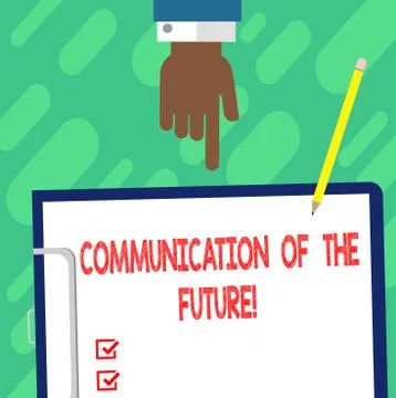 Handwriting text writing Communication Of The Future. Concept meaning Online Stock Illustration
