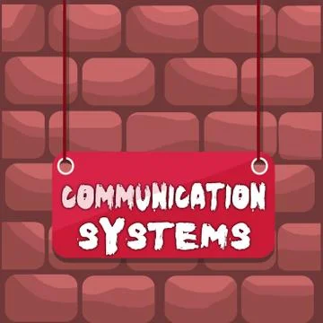 Handwriting text writing Communication Systems. Concept meaning Flow of Stock Illustration