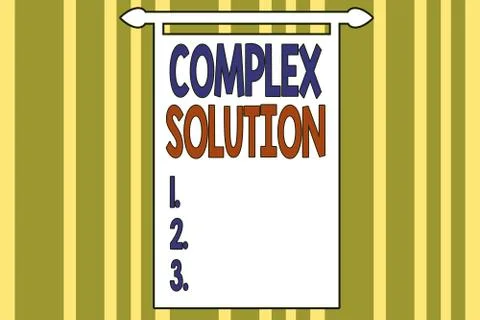 Handwriting text writing Complex Solution. Concept meaning significant ideas 库存插图