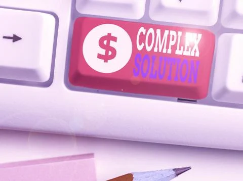 Handwriting text writing Complex Solution. Concept meaning significant ideas Foto stock