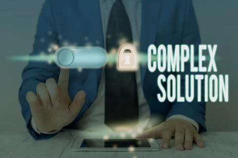 Handwriting text writing Complex Solution. Concept meaning significant ideas Foto stock
