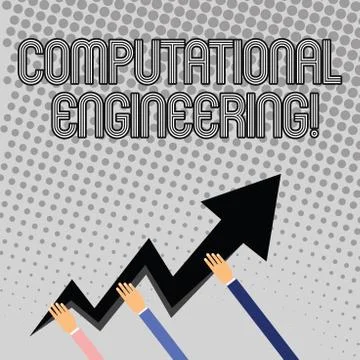 Handwriting text writing Computational Engineering. Concept meaning developme Stockillustratie