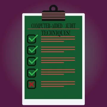 Handwriting text writing Computer Aided Audit Techniques. Concept meaning Using Stock Illustration