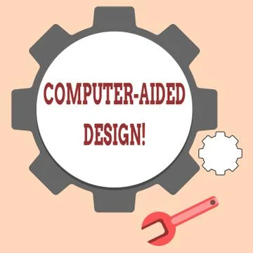 Handwriting text writing Computer Aided Design. Concept meaning CAD industrial Stock Illustration