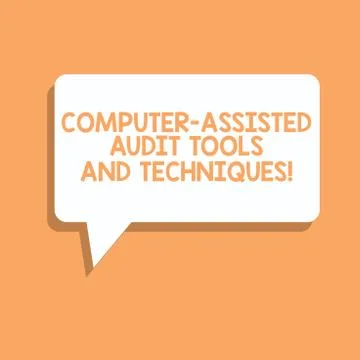 Handwriting text writing Computer Assisted Audit Tools And Techniques. Concept Stock Illustration