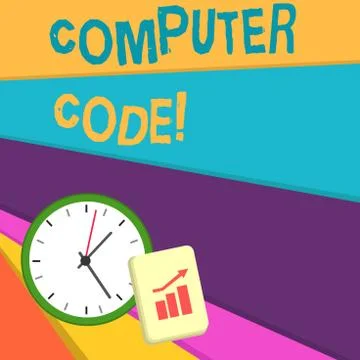 Handwriting text writing Computer Code. Concept meaning Set of instructions Stock Illustration