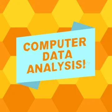 Handwriting text writing Computer Data Analysis. Concept meaning using computer Illustrazione stock