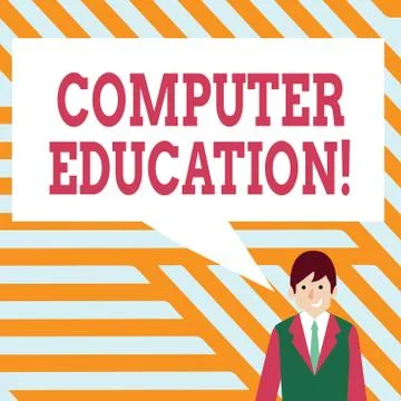 Handwriting text writing Computer Education. Concept meaning gaining basic Stock-Illustration