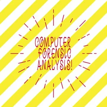 Handwriting text writing Computer Forensic Analysis. Concept meaning evidence Stock Illustration