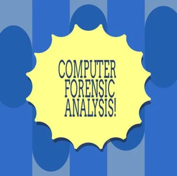 Handwriting text writing Computer Forensic Analysis. Concept meaning evidence Stock Illustration