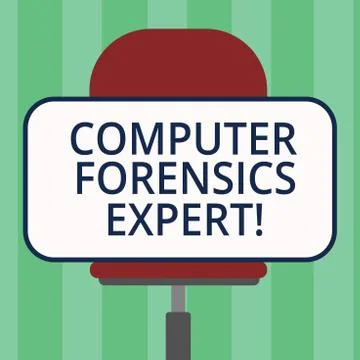 Handwriting text writing Computer Forensics Expert. Concept meaning harvesting 스톡 일러스트