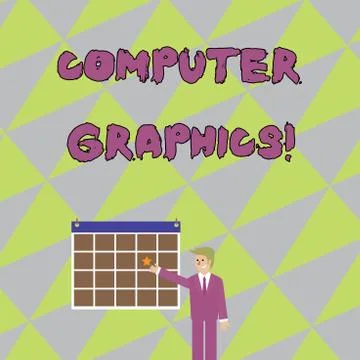Handwriting text writing Computer Graphics. Concept meaning visual Stock Illustration