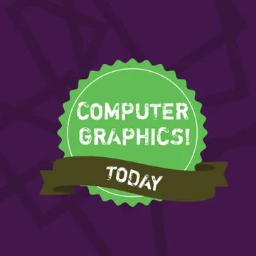 Handwriting text writing Computer Graphics. Concept meaning visual Illustrazione stock