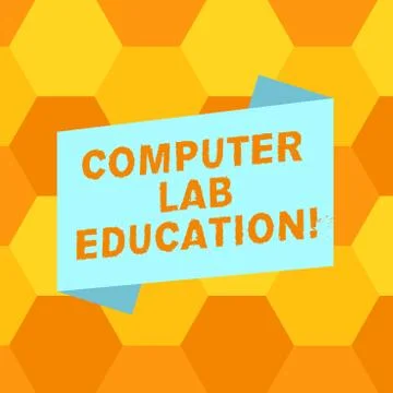 Handwriting text writing Computer Lab Education. Concept meaning Room or space Stock Illustration