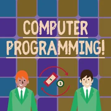 Handwriting text writing Computer Programming. Concept meaning process that 스톡 일러스트