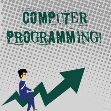 Handwriting text writing Computer Programming. Concept meaning process that Stock Illustration
