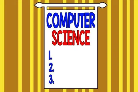 Handwriting text writing Computer Science. Concept meaning study of both Stockillustratie