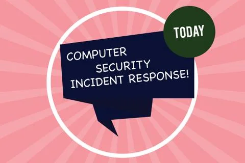 Handwriting text writing Computer Security Incident Response. Concept meaning Stock Illustration