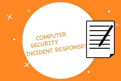 Handwriting text writing Computer Security Incident Response. Concept meaning Stock Illustration