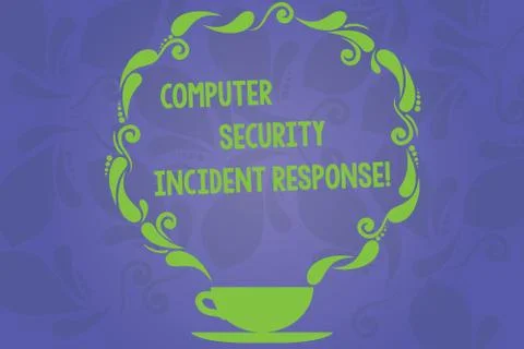 Handwriting text writing Computer Security Incident Response. Concept meaning Stock Illustration