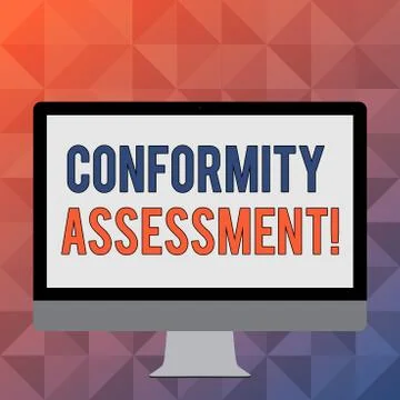 Handwriting text writing Conformity Assessment. Concept meaning Evaluation Ilustração Stock
