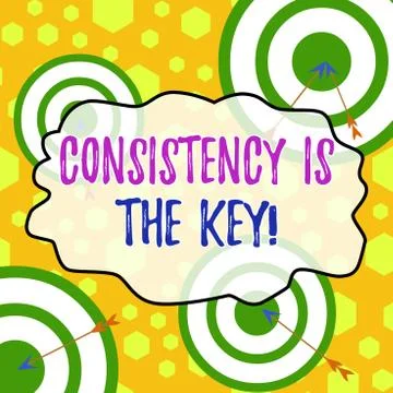 Handwriting text writing Consistency Is The Key. Concept meaning by Breaking Bad 스톡 일러스트