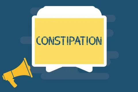 Handwriting text writing Constipation. Concept meaning Bowel movements that are Stock Illustration
