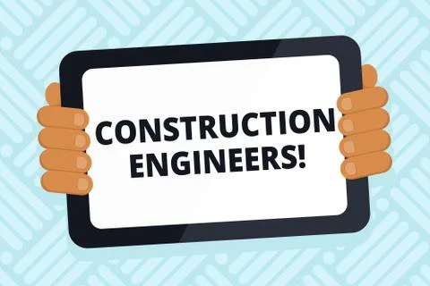 Handwriting text writing Construction Engineers. Concept meaning discipline t Stock Illustration