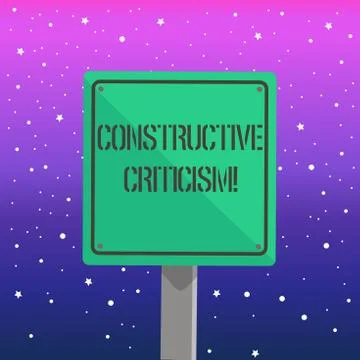 Handwriting text writing Constructive Criticism. Concept meaning process of o Stock Illustration