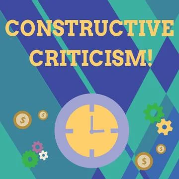 Handwriting text writing Constructive Criticism. Concept meaning process of o Stock Illustration