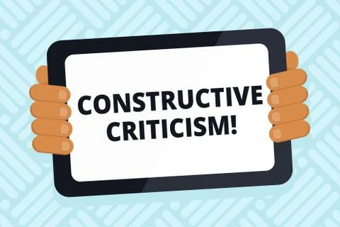 Handwriting text writing Constructive Criticism. Concept meaning process of o Stock Illustration