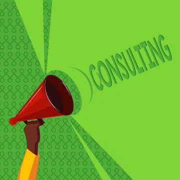 Handwriting text writing Consulting. Concept meaning Asking for expert advice Stock Illustration